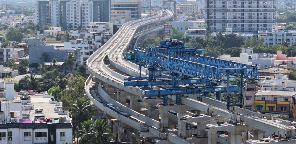 Double-Decker Viaduct, C4-ECV01 Package, Chennai Metro Rail Phase II, Tamil Nadu
